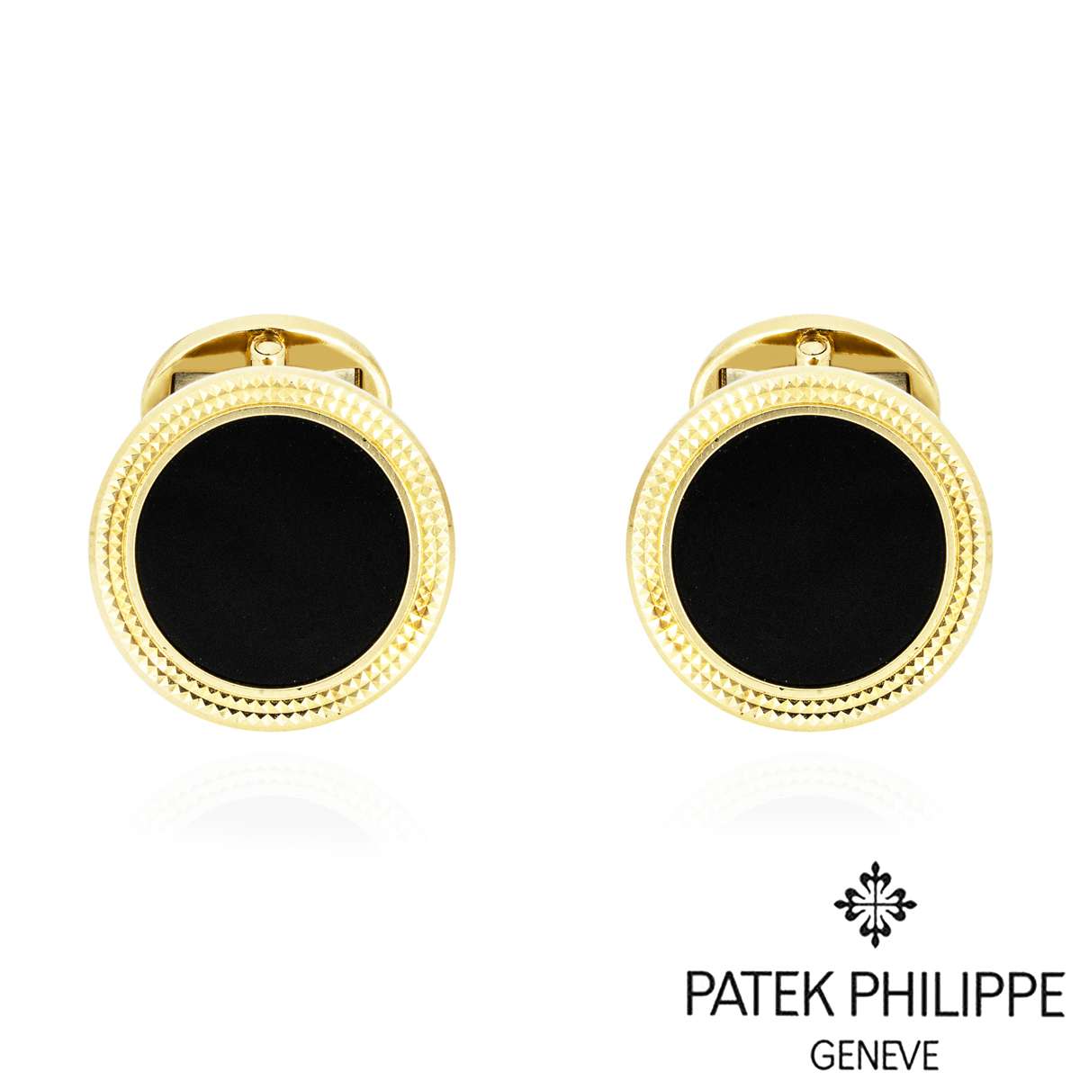 Patek Philippe Calatrava Hobnail Design Yellow Gold Cufflinks